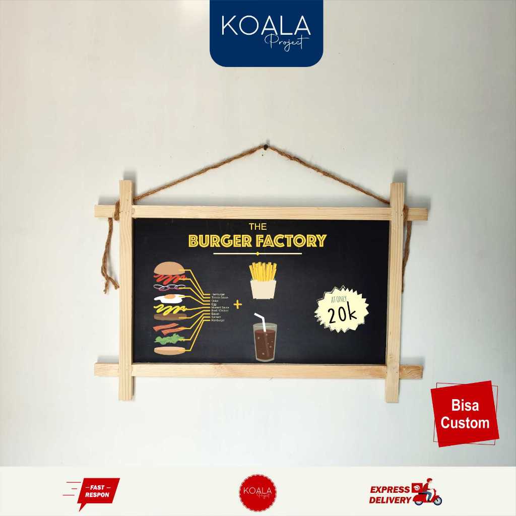 

PAPAN TULIS PLUS TALI RAMI GANTUNG 30x50 CM - KOALA PROJECT