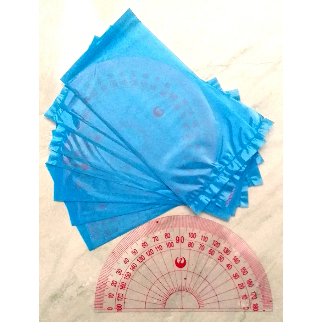 

(1 pcs) Penggaris busur setengah 180 derajat, penggaris busur