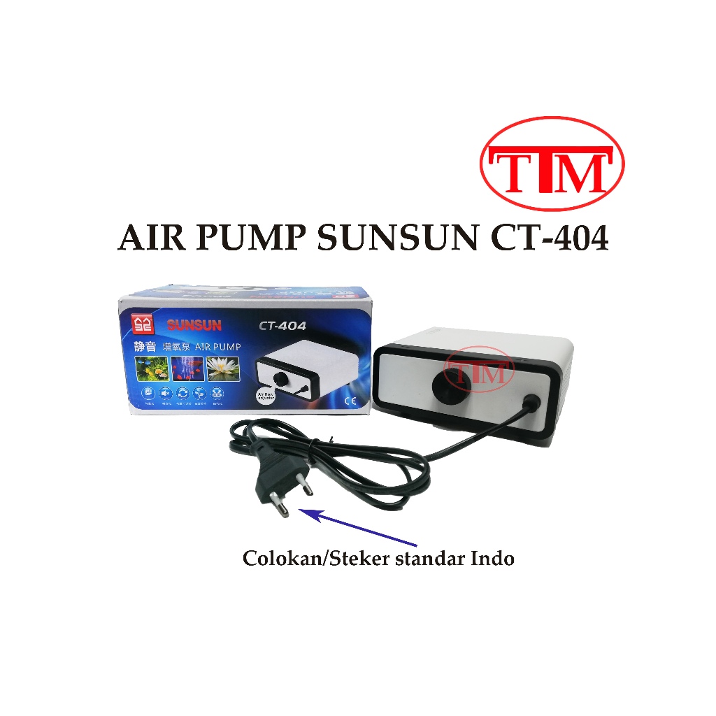 CT-404 AERATOR SUNSUN AIR PUMP AQUARIUM POMPA UDARA ORIGINAL SUNSUN