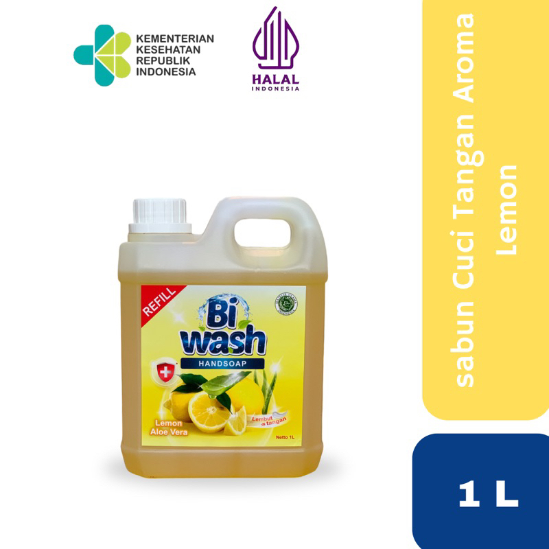 Bi Wash Sabun Cuci Tangan Lemon Jerigen 1Liter