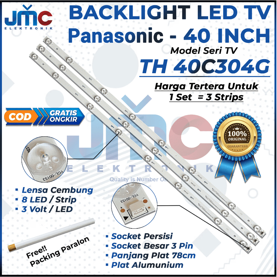 BACKLIGHT TV LED PANASONIC 40 INC TH-40C304G TH40C304G 40C304G 40C304 LAMPU BL 40 INCH