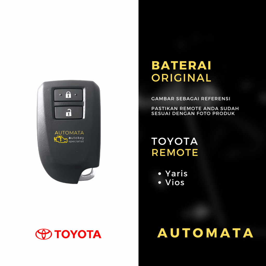 Baterai Remote Toyota Yaris TRD 2016 Original Panasonic