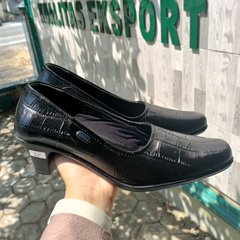 Croco Heels By Cardola/Heels Cewek Kulit/Heels Hak 5 CM/Heels Kulit Asli/Heels Wanita