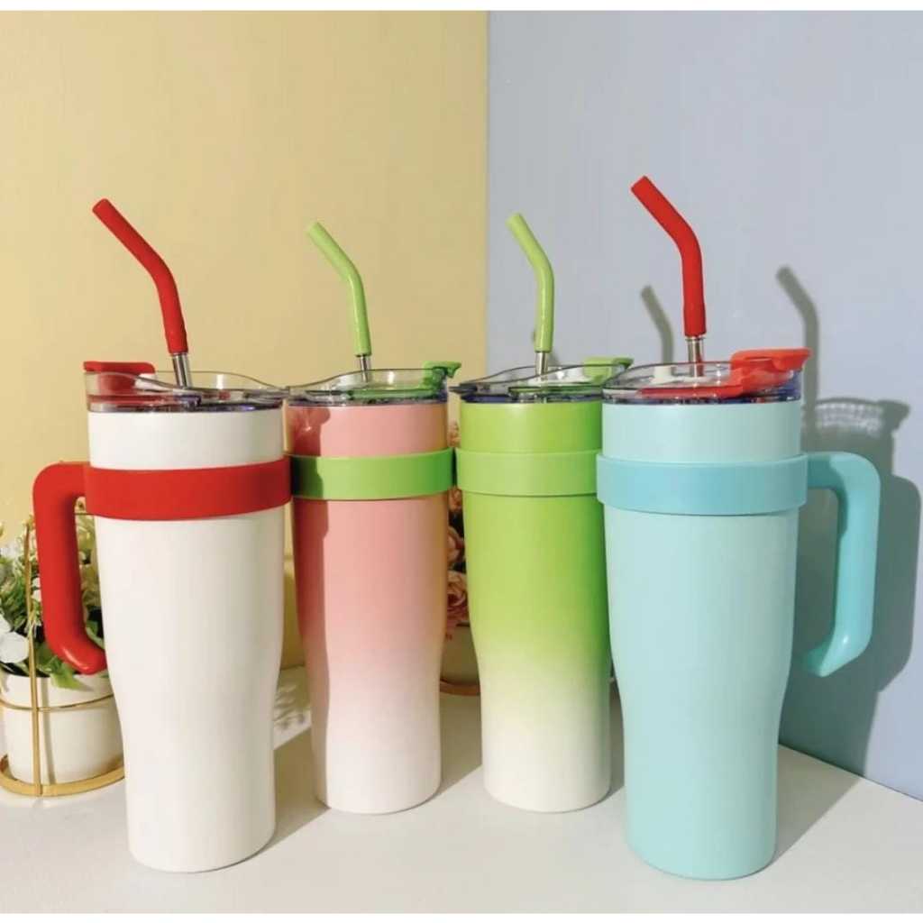 Hokiterus21 TERMOS 1200ML free sedotan free stiker tempat minum cangkir 1.2 liter termos air panas a