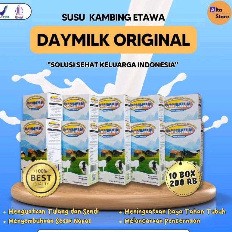 

Paket 10 Box Susu Kambing Etawa Daymilk Original
