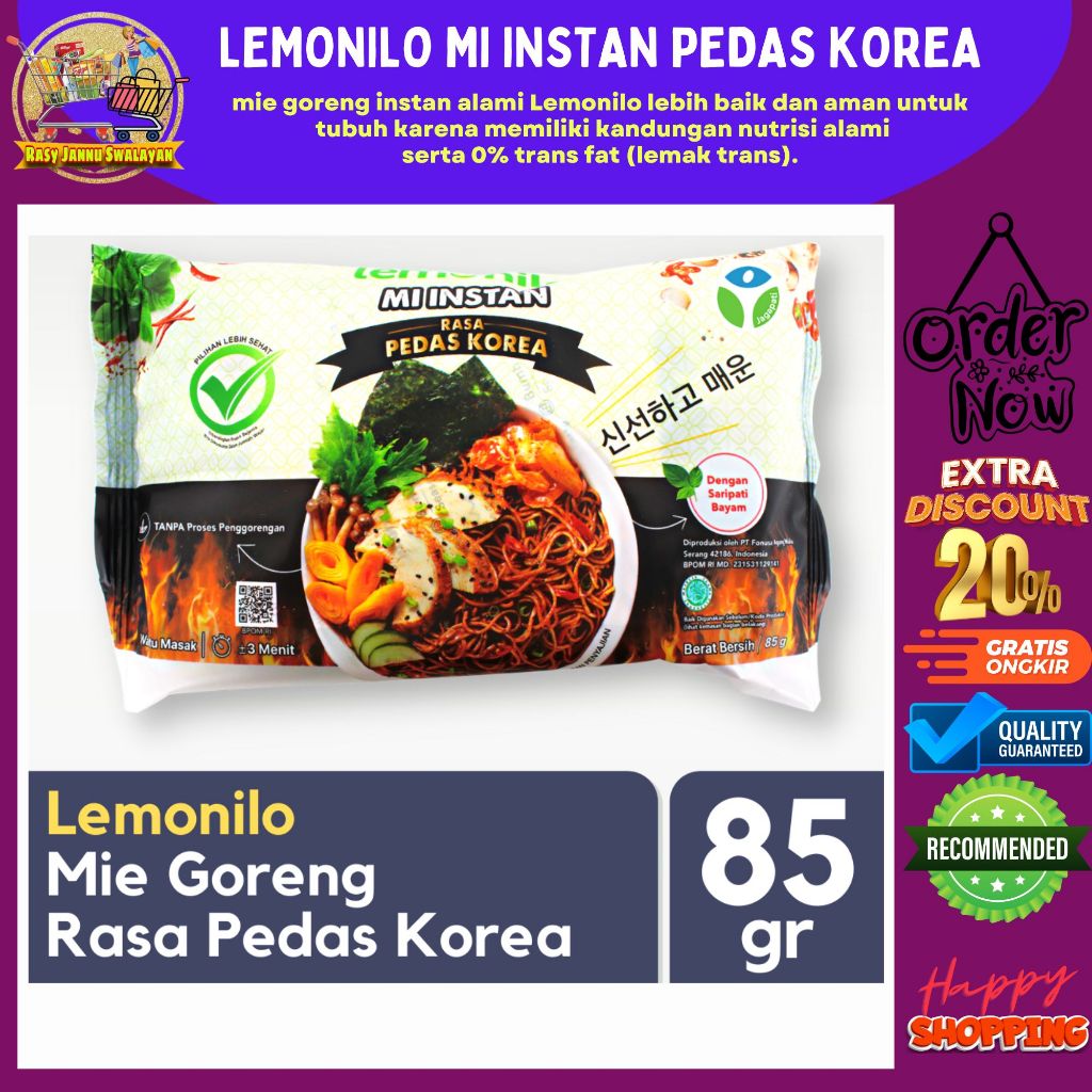 Lemonilo Pedas Korea Mie Instan