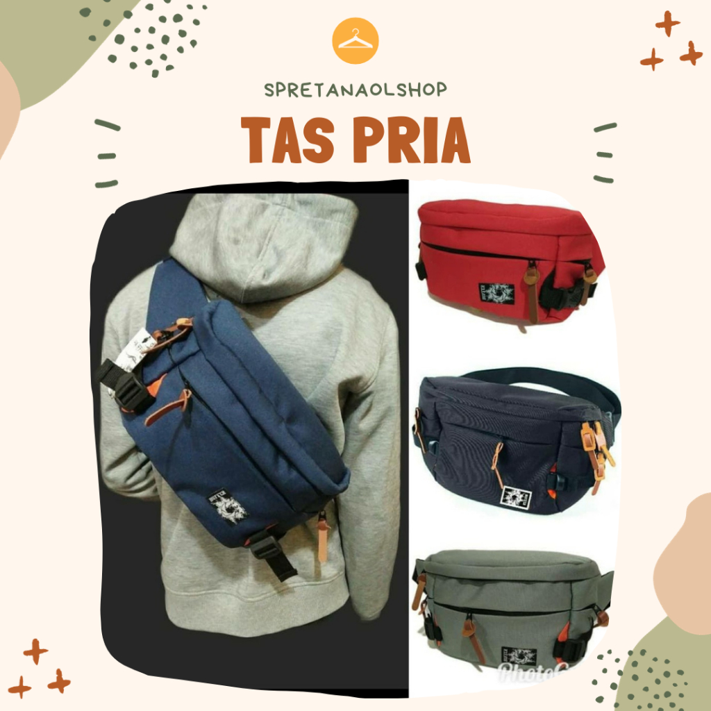 Tas Pinggang Selempang Waist Bag Slempang Waistbag Branded Import Distro Ori Pria Wanita Cowok Cewek