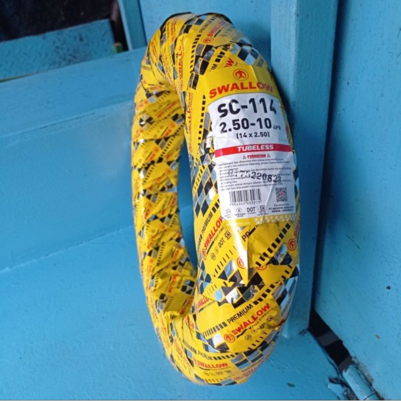 ban luar sepeda listrik selis 14 x 2.50 250 14x2.50 2.50-10 TUBELESS SWALLOW ebike Ebike deli tire