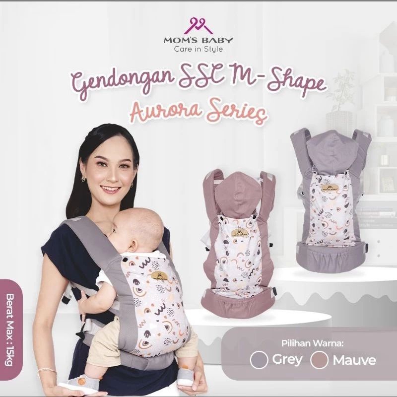 RK GENDONGAN DEPAN AURORA MOMS BABY DAN GENDONGAN MOMS INDIE/SNOBBY/WOODY