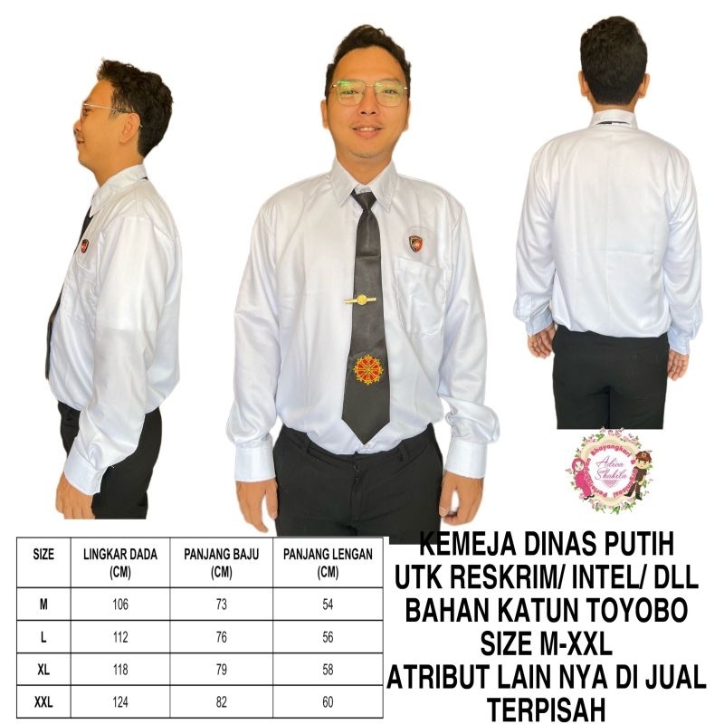 ADIVA - KEMEJA DINAS PUTIH UNTUK INTEL DAN RESKRIM