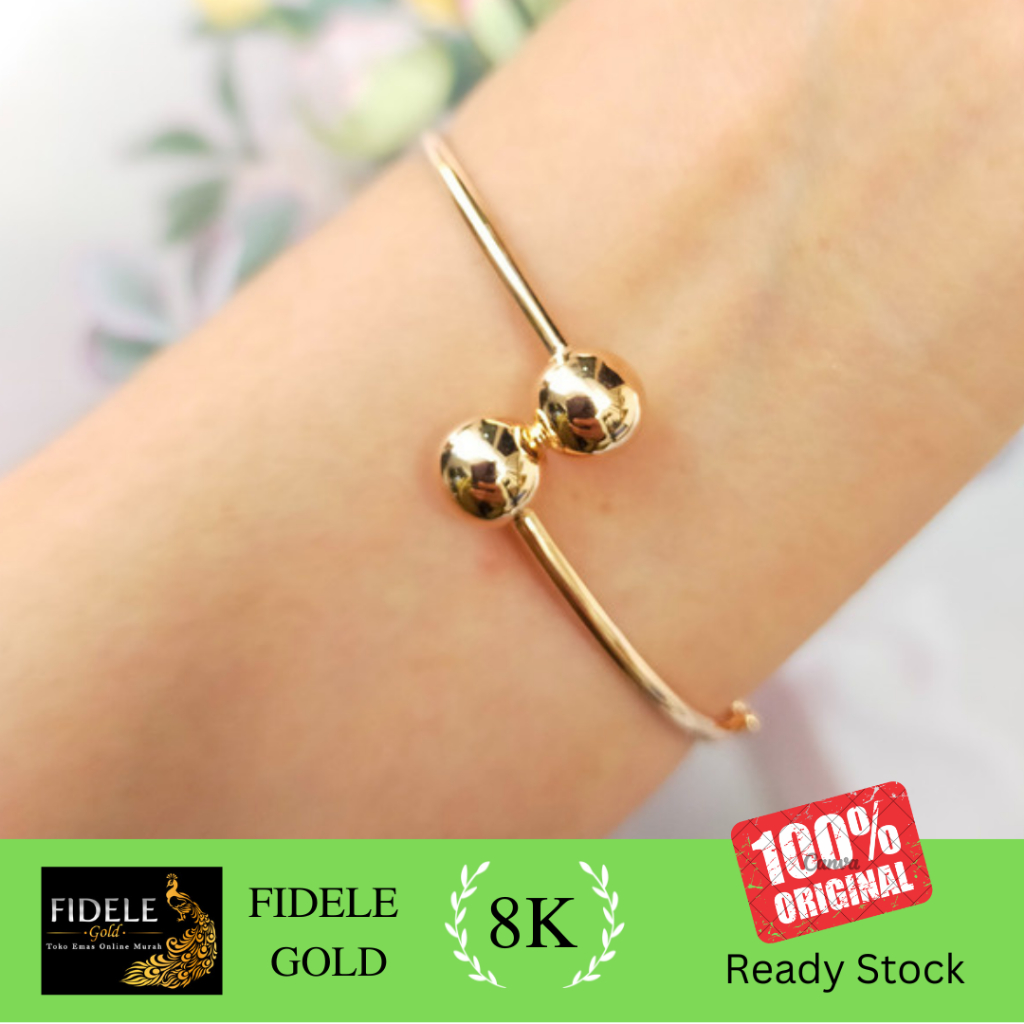 Gelang emas kuning tinju bangkok emas 375 emas 8 karat lotus