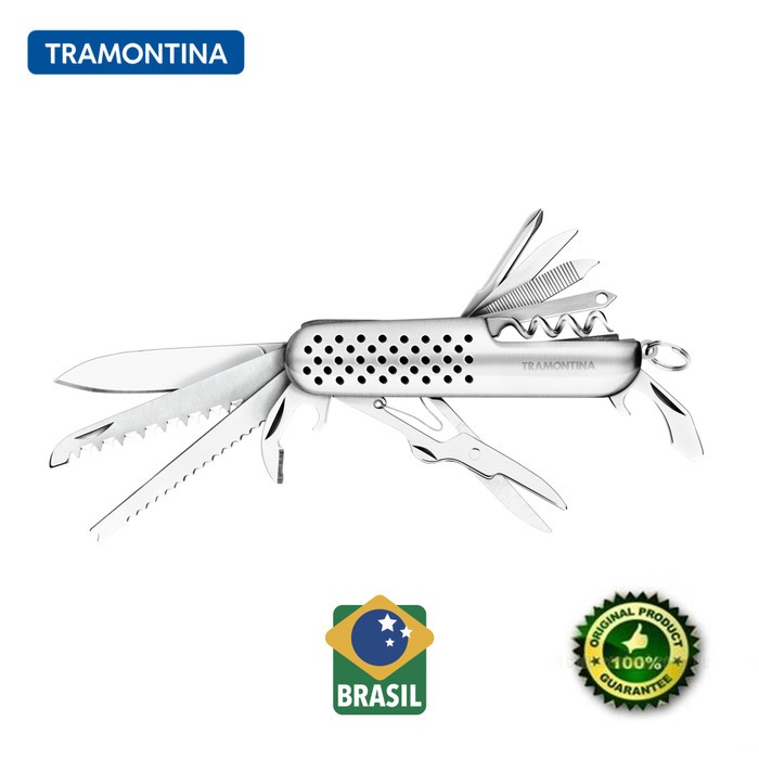 Pocket knife pisau lipat multitools tramontina original brazil 26367/102
