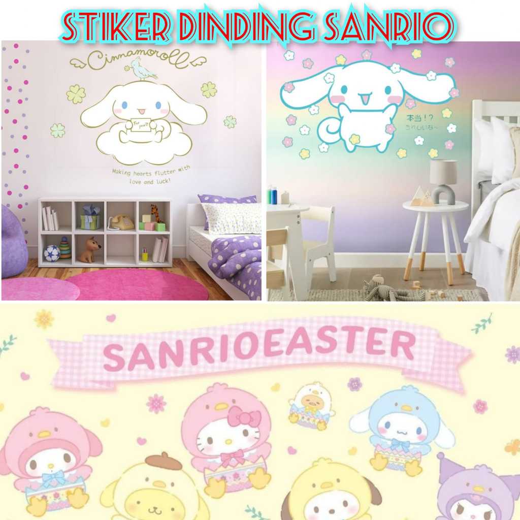 GEMILANG - STIKER DINDING SANRIO WALLSTIKER DINDING STIKER CINAMOROLL STIKER SANRIO STIKER DINDING C