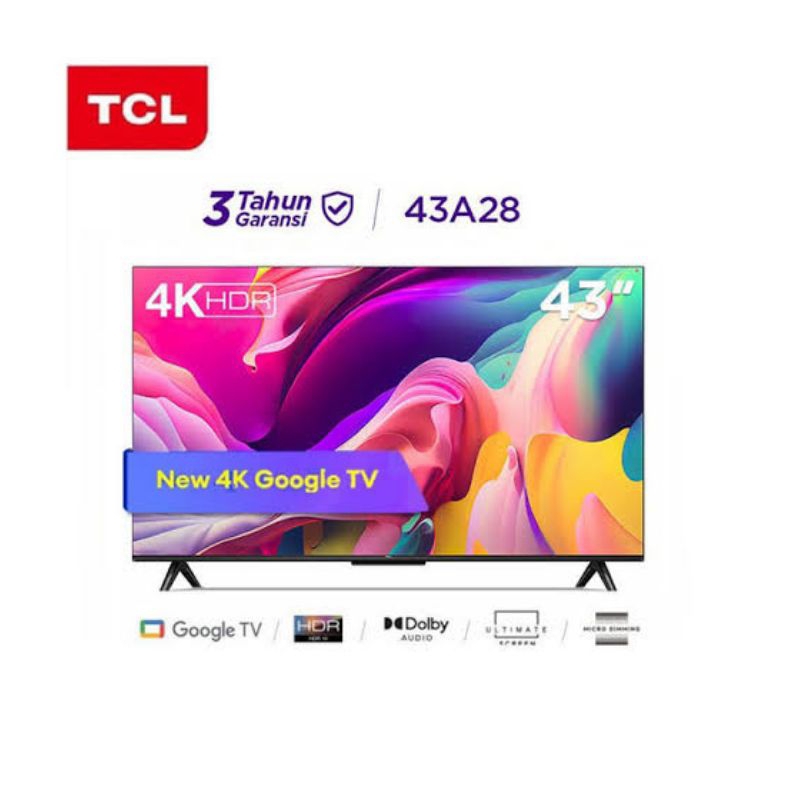 TCL Android Google Smart TV 43" Tipe A28