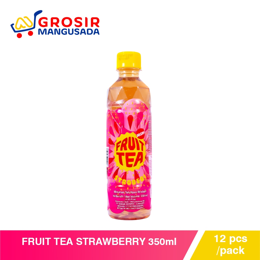 

Fruit Tea Strawberry 350 ml Grosir 12pcs Minuman Teh Botol Rasa Strawberry