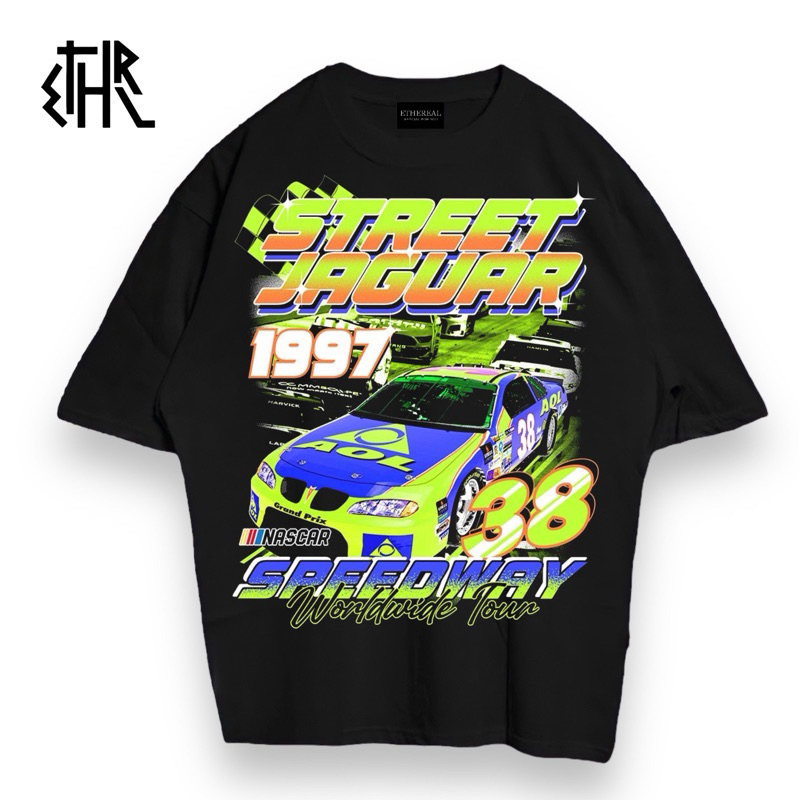 EW Kaos Oversize Pria Distro Tshirt Oversized Wanita Unisex Premium Cotton "Car Racing"