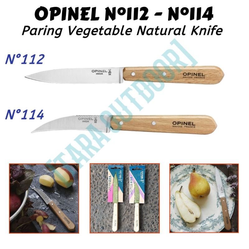 Opinel N°112 N°114 paring vegetable natural knife