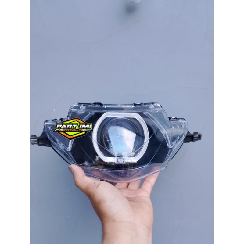 LAMPU DEPAN SUPRA X 125 OLD CUSTOM BILED | BILED SUPRA X 125 OLD | LAMPU DEPAN SUPRA BATMAN | REFLEK