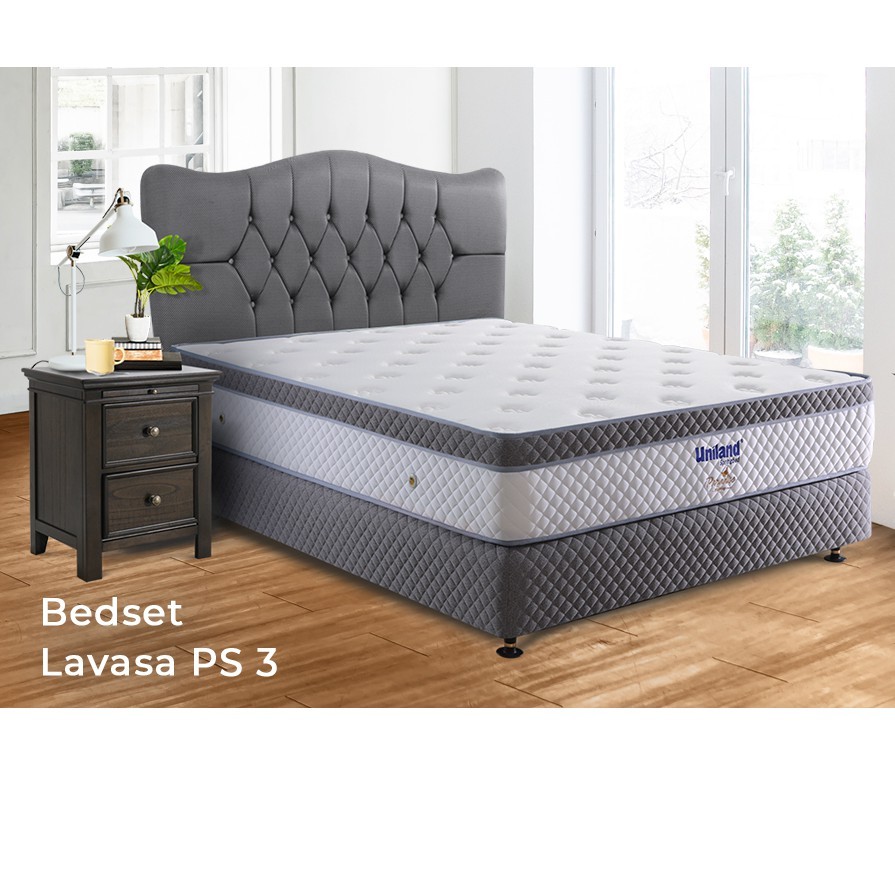 Uniland Springbed Paradise Plushtop - Kasur Spring Bed Matras Full Set