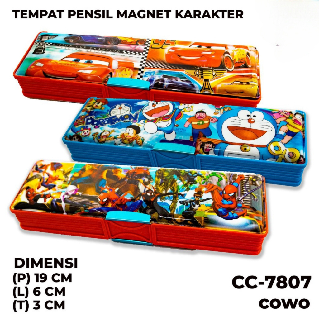 

Tempat Pensil Pen MAGNET Karakter Fancy/Kotak Pensil 2sisi Bolak Balik/Tempat Alat Tulis Sekolah MAGNET 2sisi