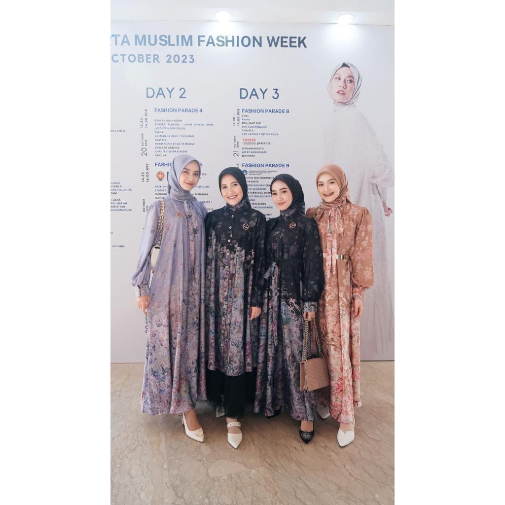 [PRE-ORDER] Sarimbit Lebaran Wonderland by Aden Hijab/ Seragam lebaran keluarga/ Gamis motif keluarg