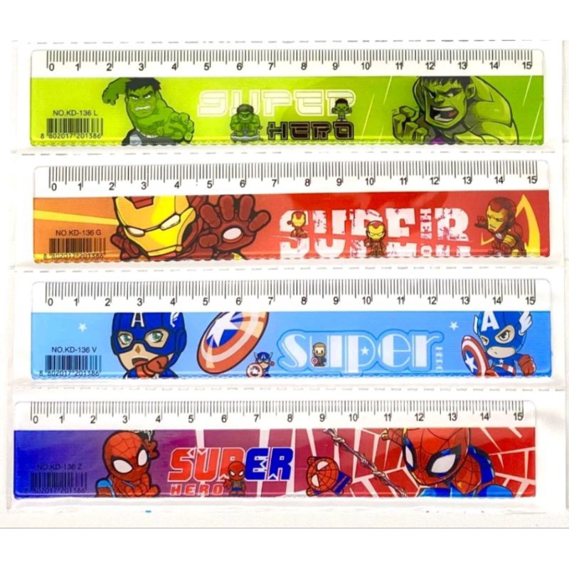 

Penggaris 15 cm Karakter Superhero