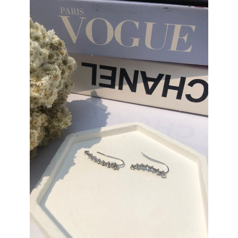 Anting tusuk simpel wanita juntai keatas | anting tusuk model garis panjang | stud fashion aksesoris