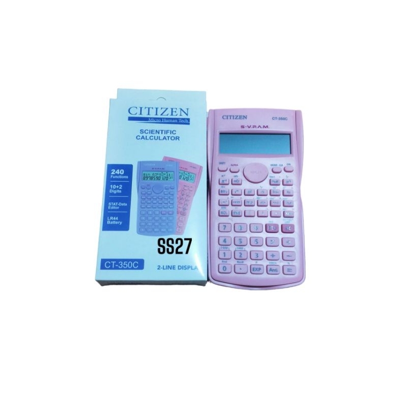 

KALKULATOR ILMIAH SCIENTIFIC CT-350 MS WARNA BIRU PASTEL & PINK