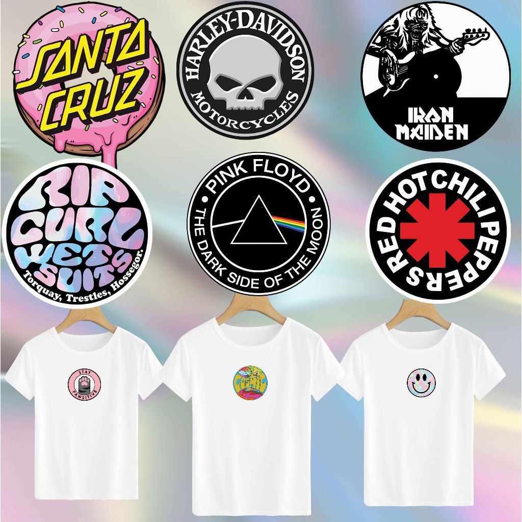 

SABLON STICKER DTF UKURAN 8CM TEMA LOGO RANDOM