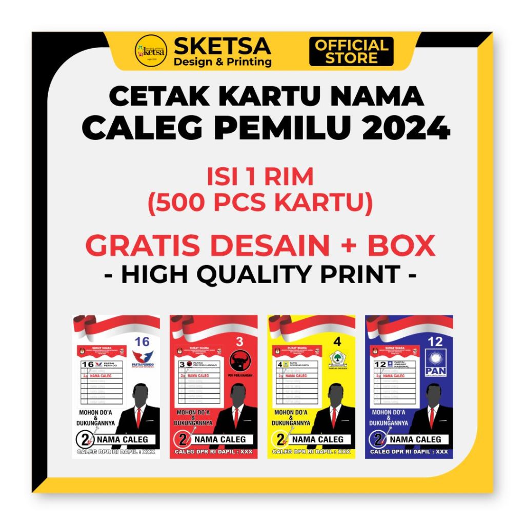 

kartu NAMA CALEG | Kartu nama premium | kartu nama custom | TERMURAH 500 lembar (5 kotak)