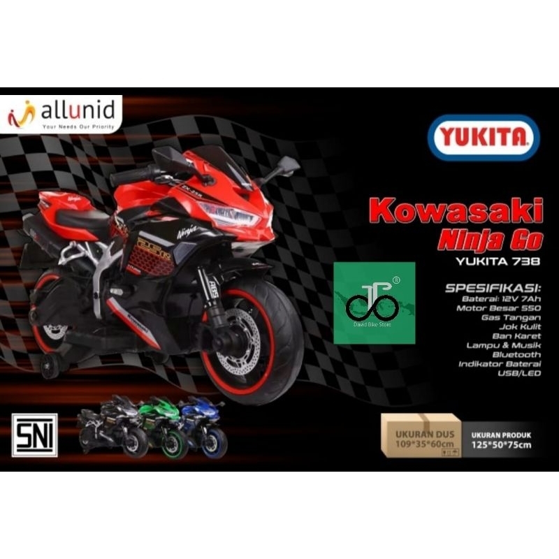 mini motor GP listrik Yukita Kowasaki Ninja Go