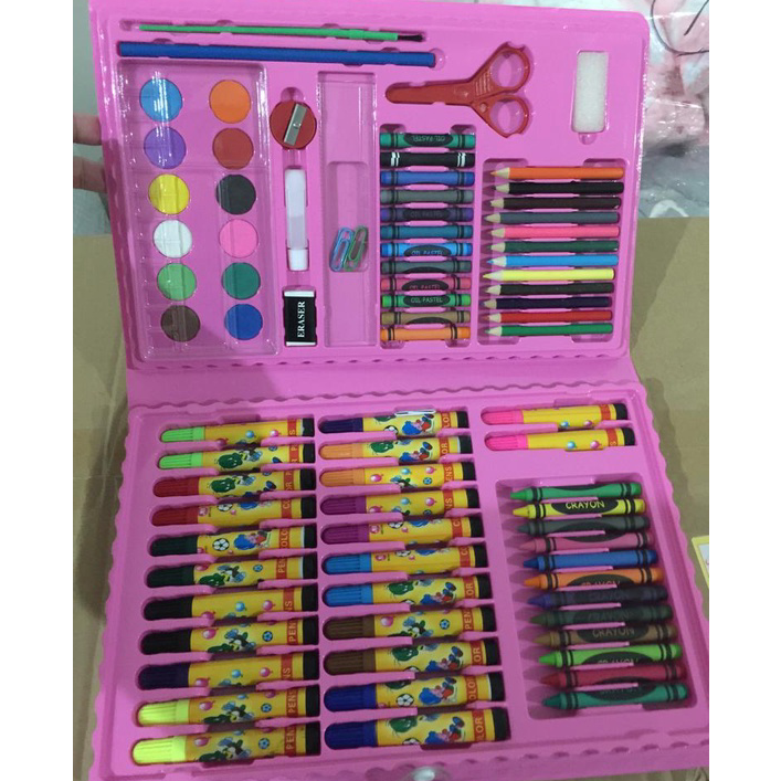 

Super Promo GU Crayon Anak Set 86pcs / Krayon Mewarnai Anak 86pcs / Pensil Warna Set 86pcs Model Terkini
