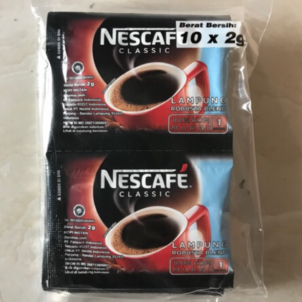 

Pasti Murah Nescafe Classic Sachet 2gr x 10 pcs Super Promo