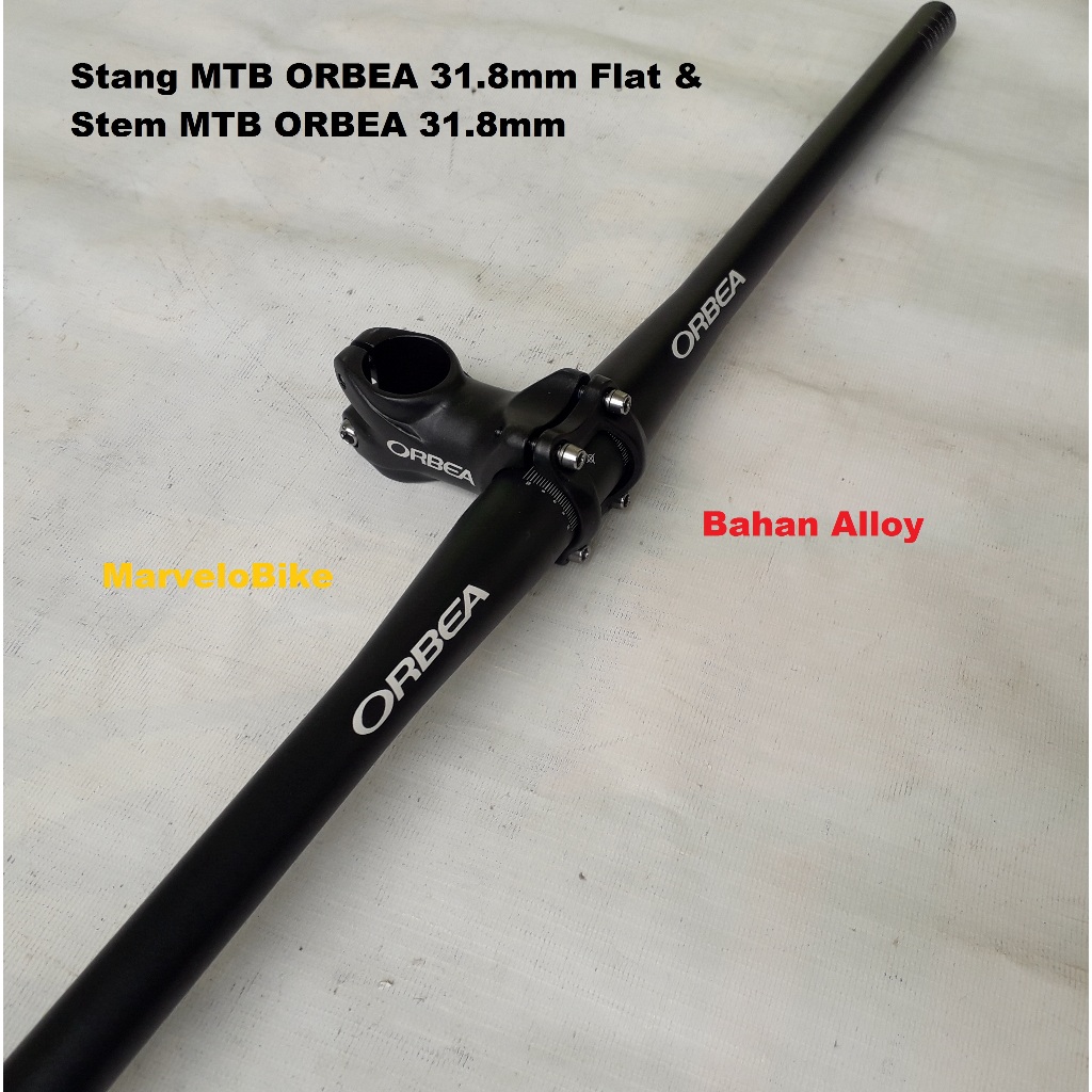 Handle Bar Stang MTB ORBEA 31.8mm Flat & Stem MTB ORBEA 31.8mm