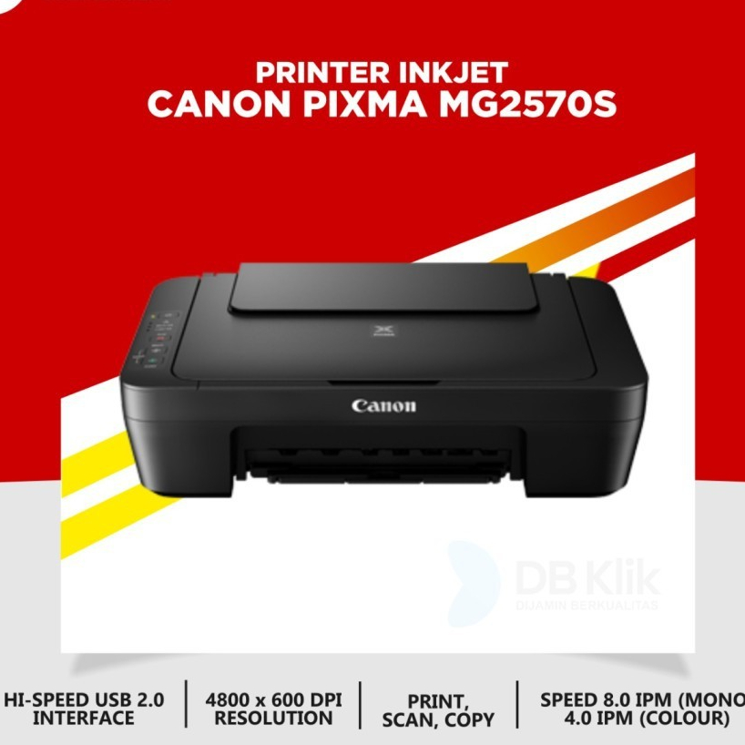 PRINTER CANON MG2570S | PRINT SCAN COPY | SET CATRIDGE | GARANSI UNIT RESMI 1 TAHUN