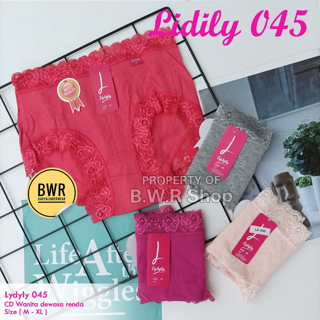 [ 3pc ] CD LYDYLY LD 045 Renda | Celana dalam Lidily renda ukuran  CD renda Lydyly - Bwr