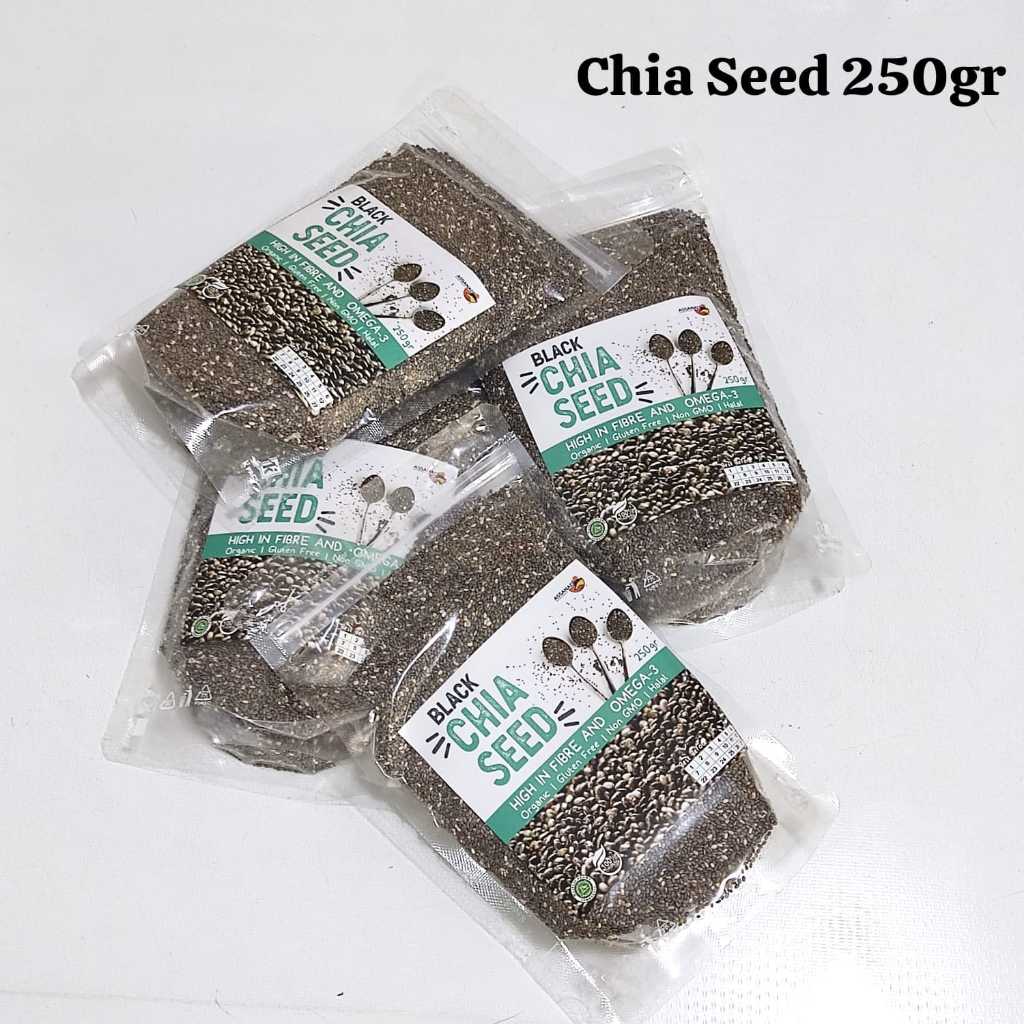 

CHIA SEED Pouch 250 gram Organic NATURAL SUPER FOOD HIGH GRADE