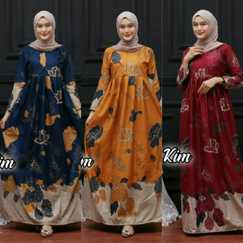 Gamis Batik (COD)  Gamis Batik Pesta Model Terbaru