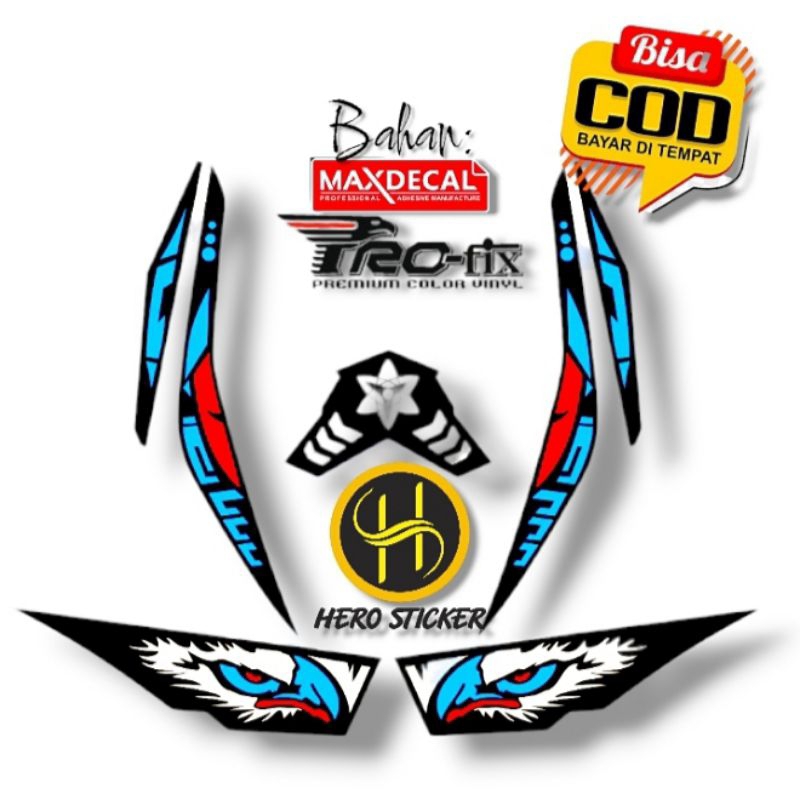 stiker lampu dan alis vario led 125 / 150 2015