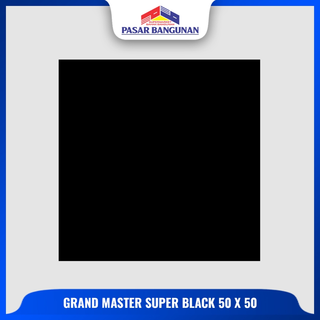 Grand Master Keramik Lantai Super Black 50x50 KW 1