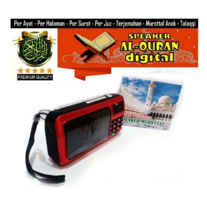 traveller speaker Quran Alquran murottal anak travel portable MP3 hafalan 30 juz per juz ayat halama