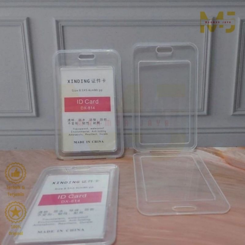 

10pcs Casing Tempat ID Card Holder 2 Sisi Bening Transparant Model Tertutup