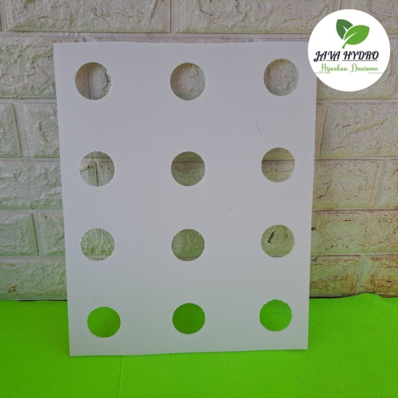 tutup bak baki hidroponik staterkit 12lubang impraboard hidroponik