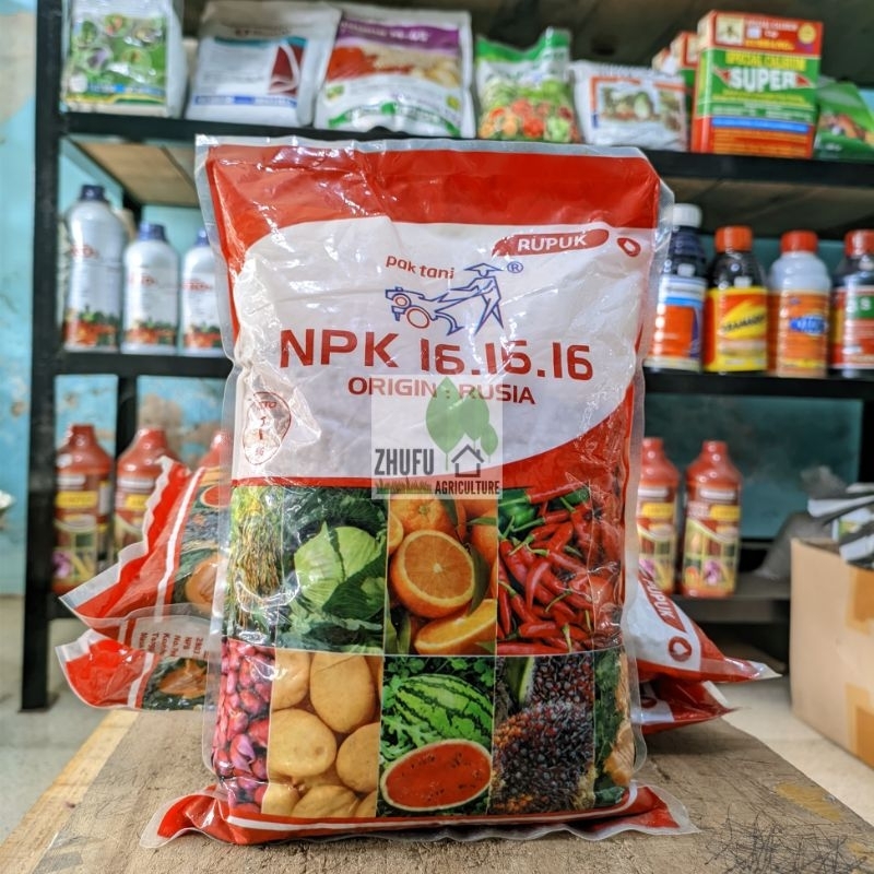Pupuk NPK 16 16 16 Merah isi 1kg - Pak Tani | NPK PAK TANI