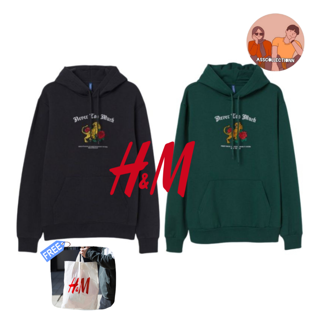 Hoodie h&m hnm Tiger Never too Much /Bordir/hoodie hnm murah