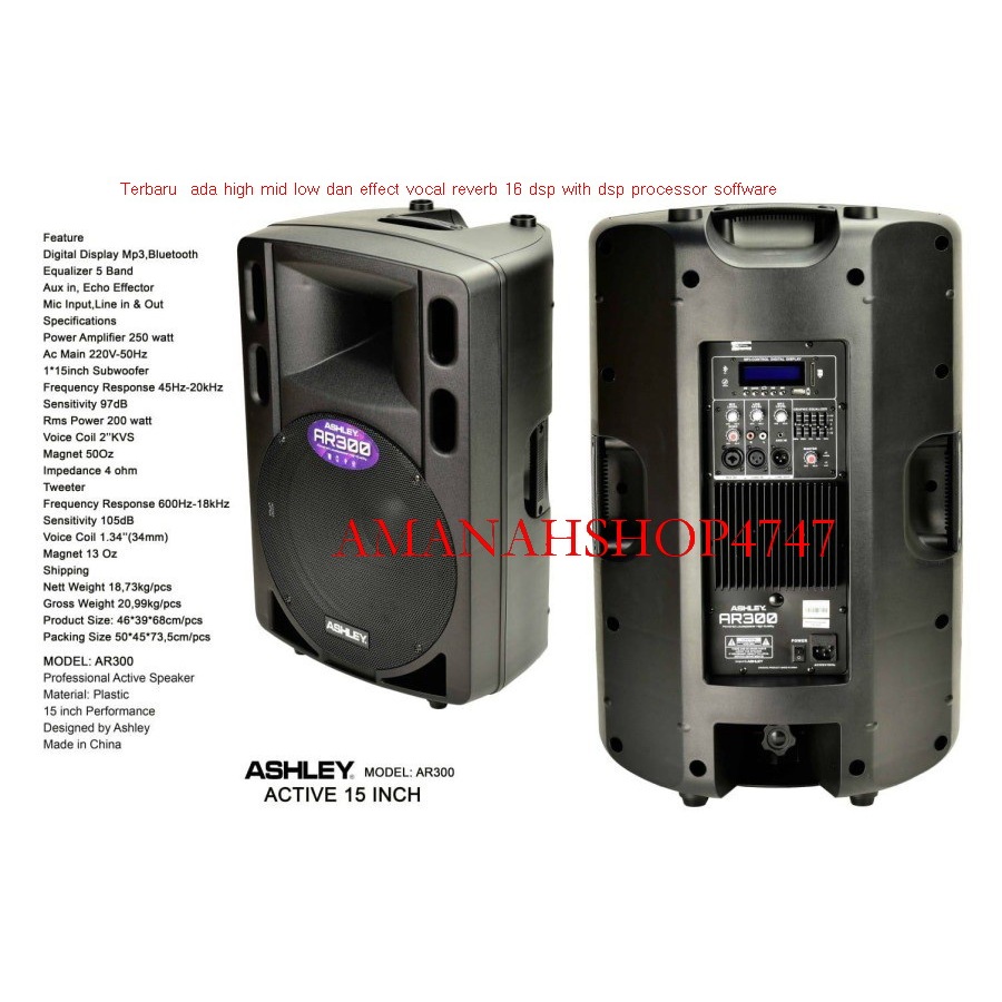 speaker aktif ashley ar300 ashley ar 300 1bh garansi resmi original