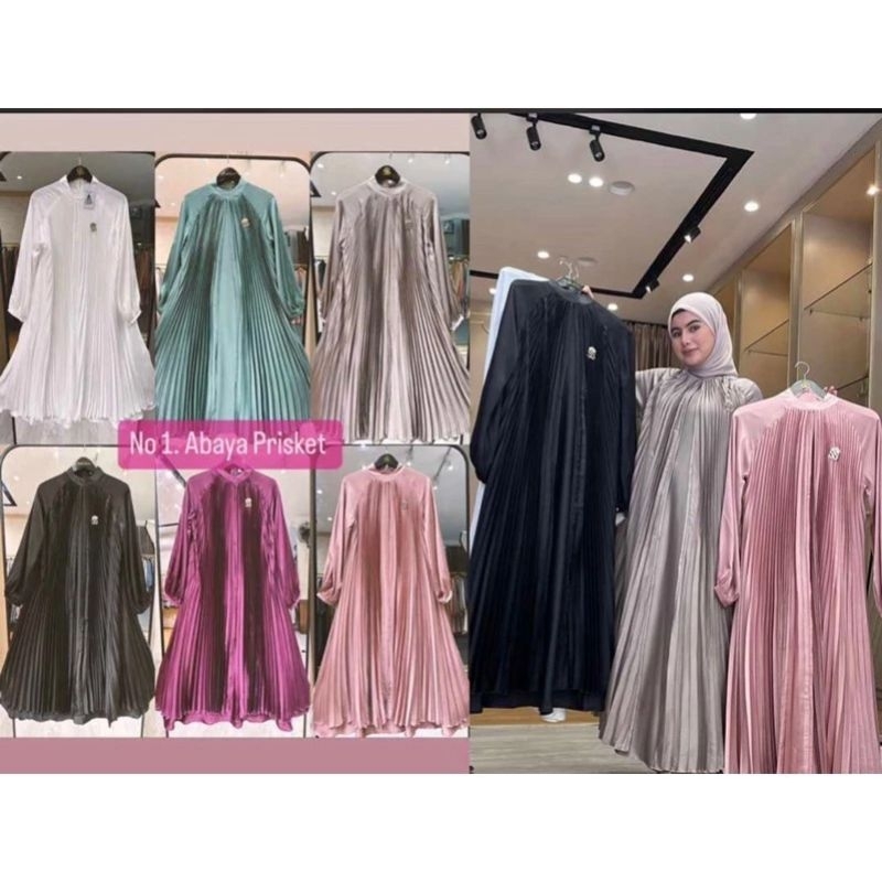 Gamis Plisket Belah ORI  Shellasaukia