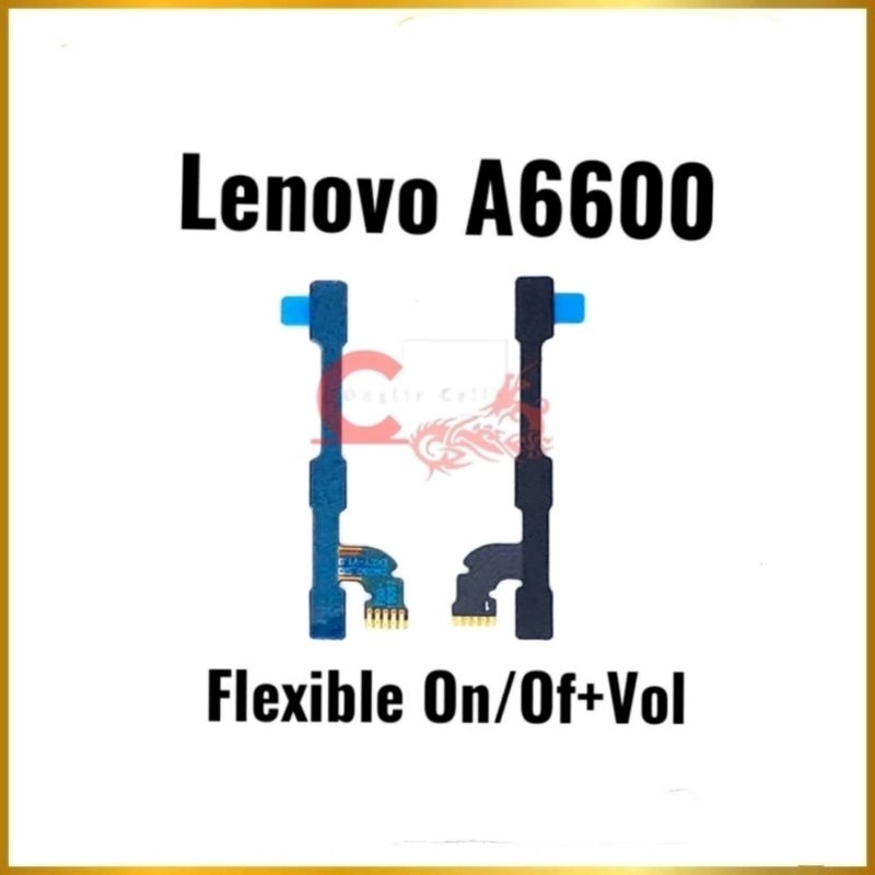 Flexible Konektor Volume Power On Off Lenovo A6600 - Flexibel Ori Oem
