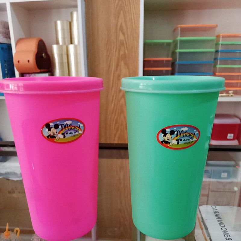 Gelas Tutup / Botol air minum Micky mouse
