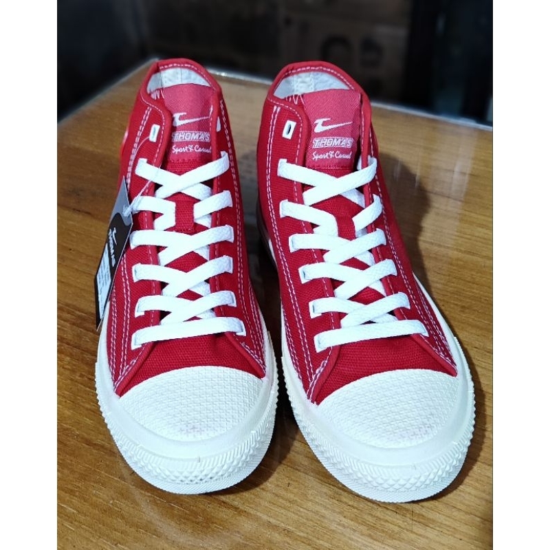 sepatu Thomas warna Merah model tinggi sneakers pria terbaru